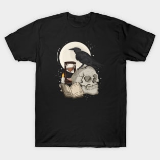 Dark Academia Raven skull T-Shirt